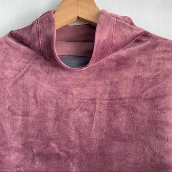 Prana Pheonix pullover funnel neck velour top with kangaroo pocket size medium - Picture 3 of 12